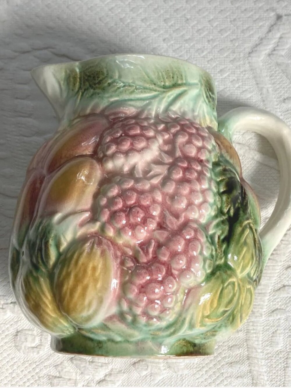 vintage majolica pitcher